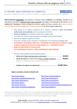 + dossier web - Diseño de páginas web en Málaga