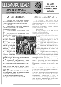 2016ko EPAITZA LOTES DE LEÑA 2016