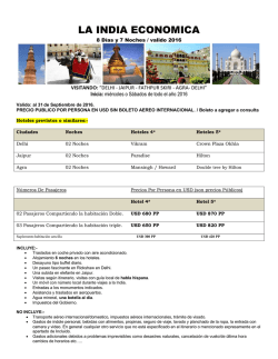 LA INDIA ECONOMICA - Grupos Turisticos | Inicio