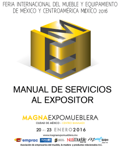 MANUAL DE SERVICIOS AL EXPOSITOR