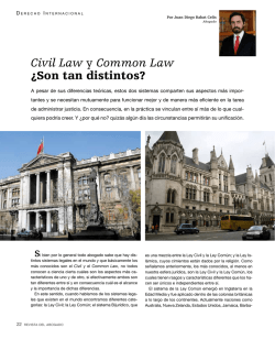 ¿Son tan distintos? Civil Law y Common Law
