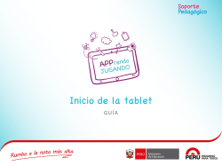 Inicio de la tablet - Ministerio de Educación del Perú
