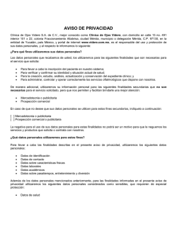 AVISO DE PRIVACIDAD