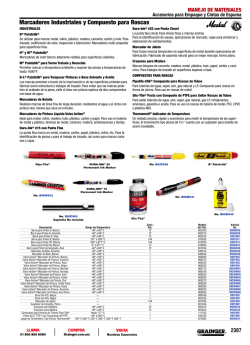 Marcadores industriales y Compuesto para roscas