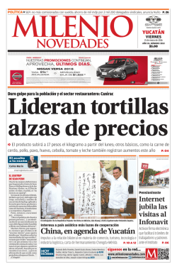 Lideran tortillas alzas de precios