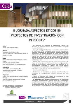 Programa - Instituto de Investigación Sanitaria Aragón