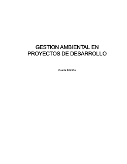 GESTION AMBIENTAL EN PROYECTOS DE DESARROLLO