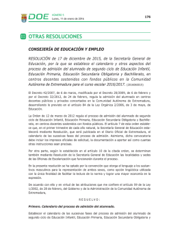 III OTRAS RESOLUCIONES - Diario Oficial de Extremadura