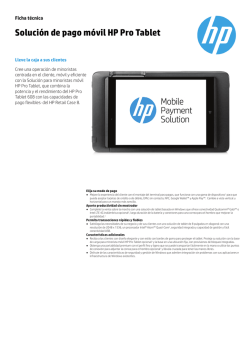 Solución de pago móvil HP Pro Tablet