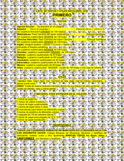 Listado Útiles Primaria y Bachillerato