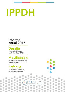 Informe anual 2015 Desafío Movilización Enfoque - ippdh