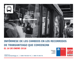 INFÓRMESE DE L0S CAMBIOS EN LOS