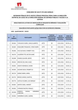 Resultados Evaluaci&oacute;n Hoja de Vida y CV Documentado