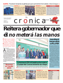 edición 16 enero 2016 - La Crónica de Hoy en Hidalgo