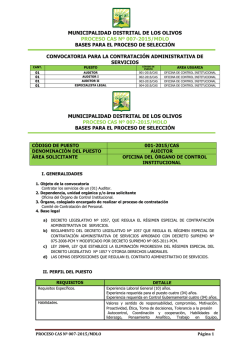 bases de proceso - Municipalidad de Los Olivos