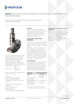 Sempell Safety and Relief Valves, Series Mini-S