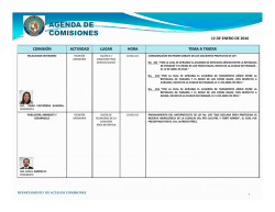 AGENDA DE COMISIONES - Asamblea Nacional de Panamá