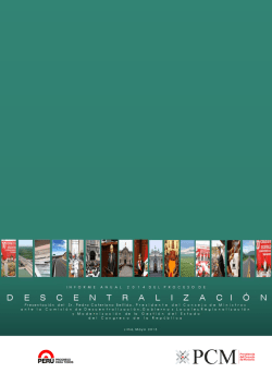 informe anual del proceso de descentralización al 2014