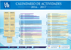 CALENDARIO ACADÉMICO 2016
