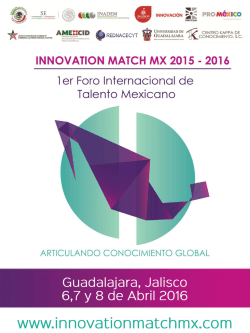Presentación IMMX - Innovation Match MX