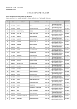 D&iacute;a Lunes 18 de Enero - Prefectura Naval Argentina