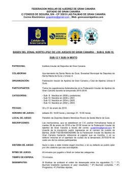 Zonales Juegos GC - Federación Insular de Ajedrez de Gran Canaria