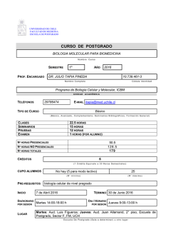 CB Biololgía Molecular para Biomedicina