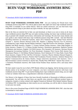 BUEN VIAJE WORKBOOK ANSWERS BING PDF