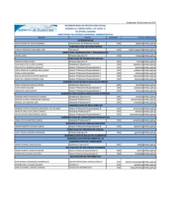 Guatemala, 08 de enero de 2016 Nombre Puesto Extensión Correo