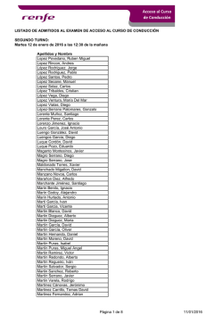 Listado de Admitidos curso conduccion 2015 definitivo