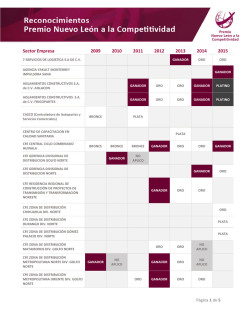 Reconocimientos - Premio Nuevo Le&oacute;n a la Competitividad