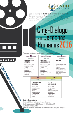 5to Cine-Dialogo 2016- - Comisión Nacional de los Derechos