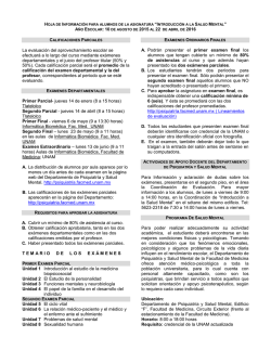 Información para los alumnos