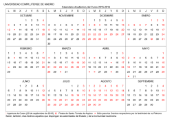 Calendario Imprenta 2015-2016 - Universidad Complutense de