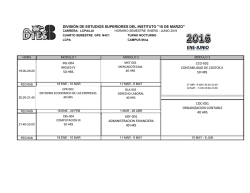 Horarios 4° NOCTURNO - División de Estudios Superiores