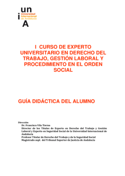 Guía docente - Universidad Internacional de Andalucía