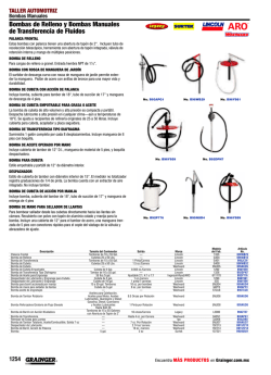Bombas de Relleno y Bombas Manuales de Transferencia de Fluidos