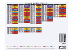 HORARIO HOLIDAY GYM GOYA