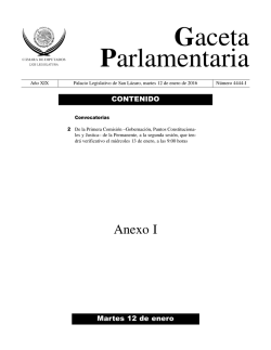 12 ene anexo I.qxd - Gaceta Parlamentaria, Cámara de Diputados