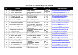 Directorio de Funcionarios del Concejo Municipal