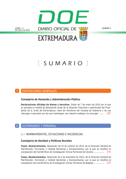 disposiciones generales - Diario Oficial de Extremadura