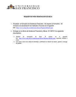REQUISITOS PARA RENOVACION DE BECA en PDF