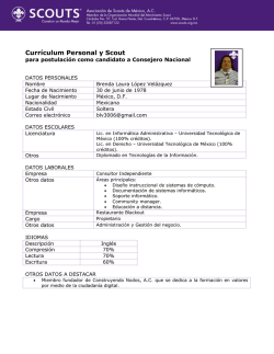 Currículum Personal y Scout - Asociación de Scouts de México