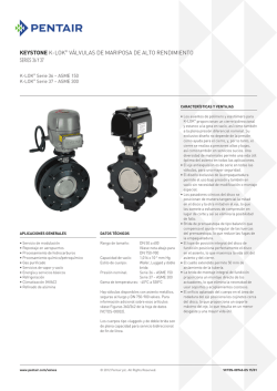 Keystone Butterfly Valves, Series 36/37 (PED version)