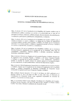 RESOLUCIÓN No. MCDS-EPS-013-2015