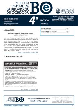 4° Sección - Boletín Oficial de la Provincia de Córdoba