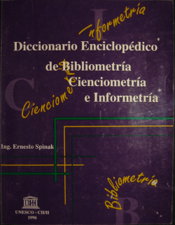 Diccionario Enciclopédico de Bibliometría - unesdoc