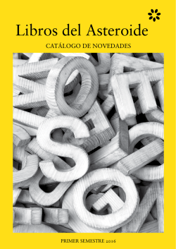 Catálogo de novedades - Primer semestre 2016 PDF