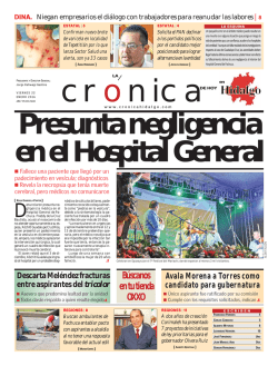 viernes 22 de enero - La Crónica de Hoy en Hidalgo