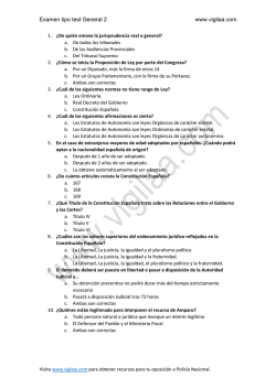 examen general para la oposición a Policía Nacional